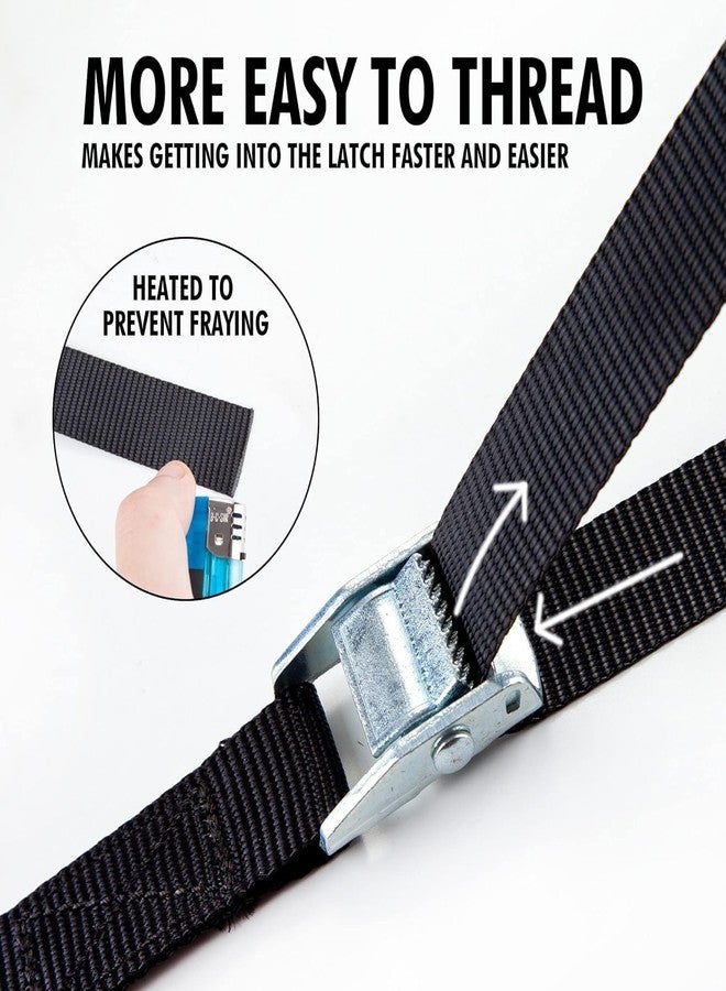 ZANOTTRA Tie Down Straps | Heavy Duty Lashing Straps | Adjustable Cam Buckle Straps | Tie-Down Straps with Metal Buckle for Motorcycle, Cargo, Trucks, Trailer, Luggage Lashing Straps(2.5m,Black) (4) - Image 3